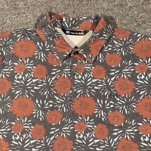 Travis Mathew Scenic Pass Floral Golf Polo Shirt Mens Medium Lightweight Stretch